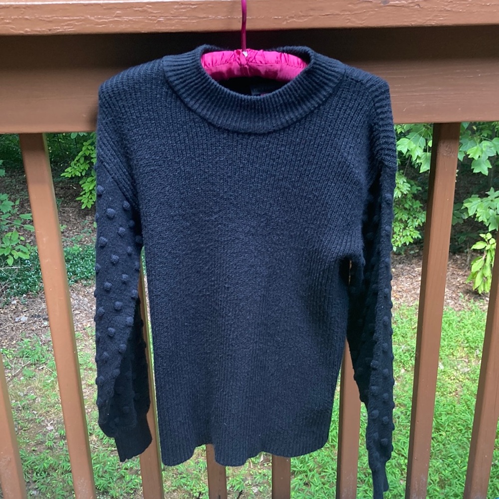 Vince Camuto black polka dot sweater